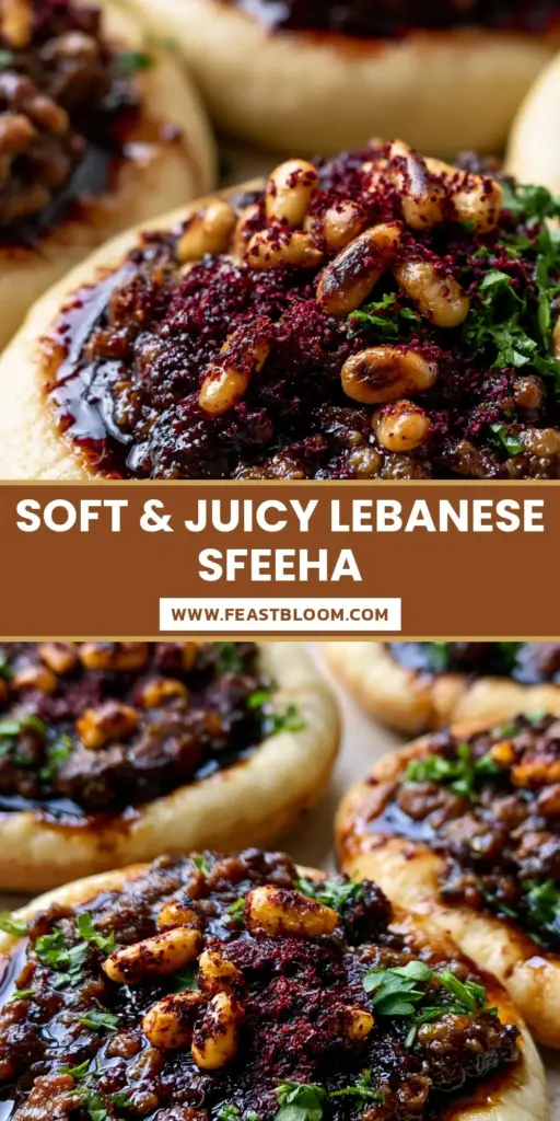 A close-up of several Lebanese meat pies on a rustic stone plate, featuring pillowy dough and glistening meat filling. (Lebanese meat pies)